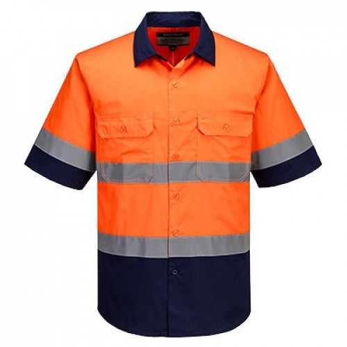 Industrial Hi-Vis Lightweight Contrast Shirt S/S Industrial Hi-Vis Lightweight Contrast Shirt S/S