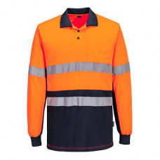 MP613 - Hi-Vis Class D/N Contrast Polo Shirt L/S