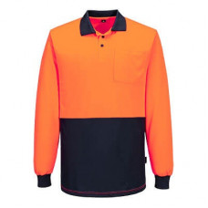 MP615 - Hi-Vis Contrast Class D Polo Shirt L/S