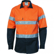 HIVIS D/N 2 TONE DRILL SHIRT