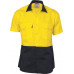 HiVis Two Tone Cotton Drill Shirt - Short Sleeve