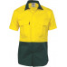 HiVis Two Tone Cotton Drill Shirt - Short Sleeve