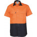 HiVis Two Tone Cotton Drill Shirt - Short Sleeve