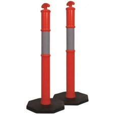 Orange Hi-Vis Bollard and Base - 6kg - PACK OF 3