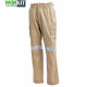 Lightweight Cotton Drill Cargo Pants with Reflective Tape