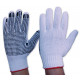 Knitted Poly/Cotton Gloves with PVC Dots - Ladies