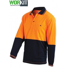 Hi-Vis Long Sleeve Polo Shirt