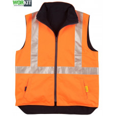 Hi-Vis Reversible Vest with Reflective Tape
