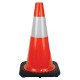 Orange Hi-Vis Traffic Cone with Black Base - 450mm