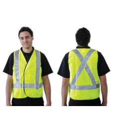 Fluoro X Back Safety Vest - Reflective