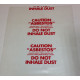 Printed Asbestos Bags - 900mm x 600mm x 200um