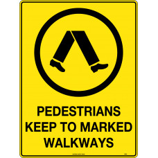Pedestrians Keep To Marked Walkways