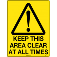 Keep This Area Clear At All Times