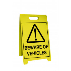 Corflute Sign Stand - Beware Of Vehicles