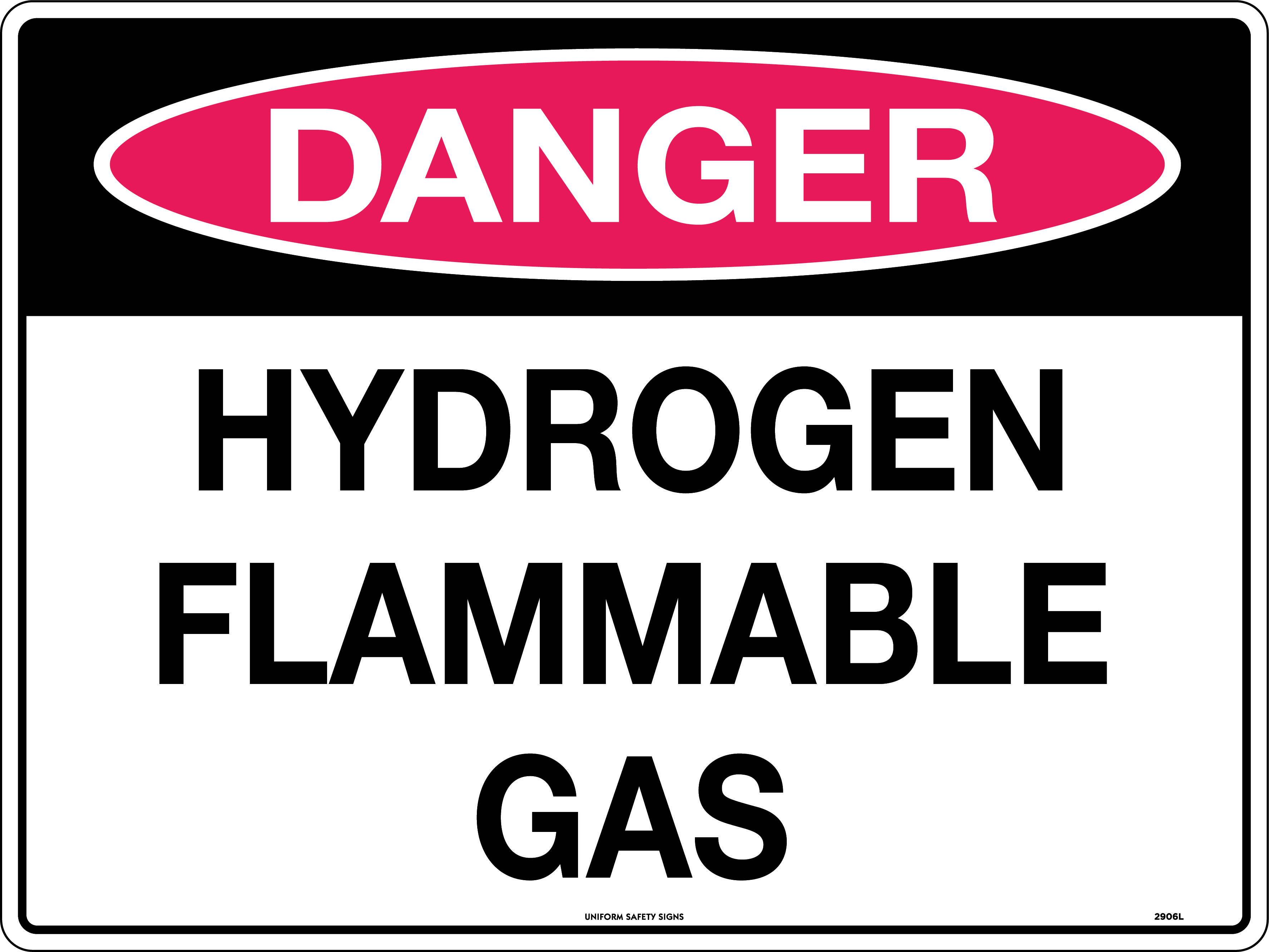 Danger Hydrogen Flammable Gas