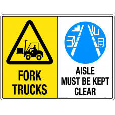Fork Trucks/Aisle Must Be Kept Clear