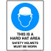 This Is A Hard Hat Area Safety Helmets Must Be Worn