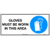 Gloves Must Be Worn In This Area