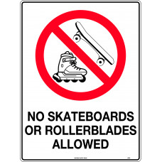 No Skateboards Or Rollerblades Allowed