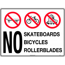 No Skateboards Bicycles Rollerblades