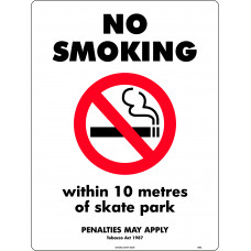 No Smoking - within 10 metres of skate park