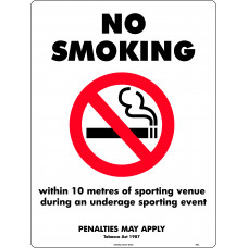 No Smoking - within 10 metres of sporting venue